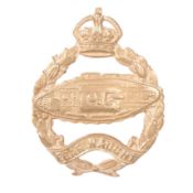 POST FIRST WORLD WAR 1924 PATTERN ROYAL TANK REGIMENT CAP BADGE