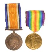 WWI FIRST WORLD WAR MEDAL PAIR - ROYAL WELCH FUSILIERS