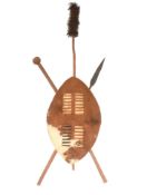 SOUTH AFRICAN ZULU HIDE SHIELD DISPLAY PIECE
