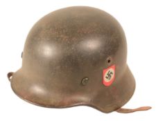 SECOND WORLD WAR GERMAN SS DOUBLE DECAL HELMET