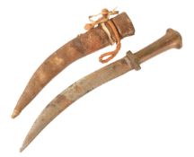 19TH CENTURY AFRICAN RHINO HORN DAGGER