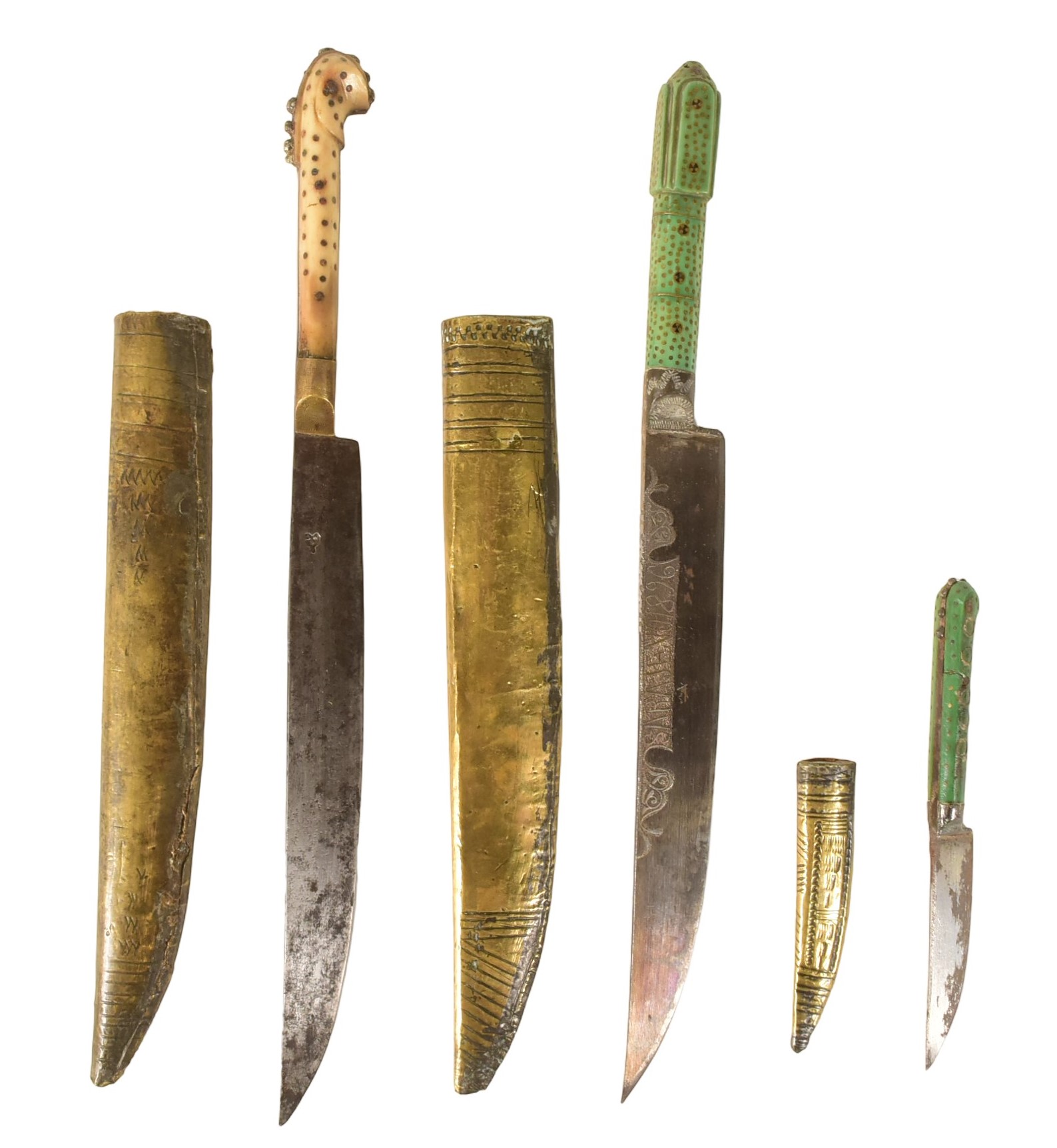 19TH CENTURY CAUCASIAN BONE HILTED DAGGERS