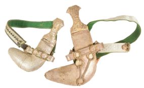TWO VINTAGE MIDDLE EASTERN PRESENTATION JAMBIYA DAGGERS