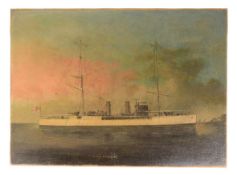 HMS MAGNOLIA - OIL ON CANVAS