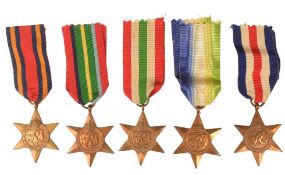 COLLECTION OF WWII SECOND WORLD WAR STAR MEDALS