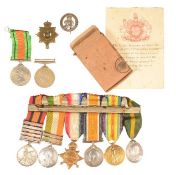 BOER WAR & WWI FIRST WORLD WAR MEDAL GROUP