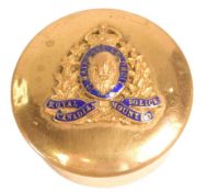 ROYAL CANADIAN MOUNTED POLICE BRASS GILT BOX