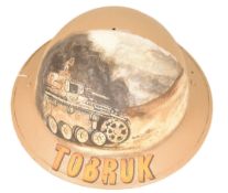 WWII SECOND WORLD WAR BRITISH MKII HELMET MEMORIAL ARTWORK