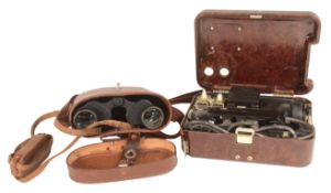 SOVIET RUSSIAN FIELD TELEPHONE & BINOCULARS
