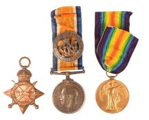 WWI FIRST WORLD WAR MEDAL TRIO - ROYAL ARTILLERY GENERAL