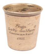 WW1 INTEREST SILVER CORSHAM RED CROSS HOSPITAL BEAKER CUP