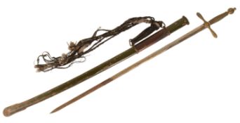 EARLY 20TH CENTURY MASONIC SWORD WITH CAVALRY TROOPER SCABBARD