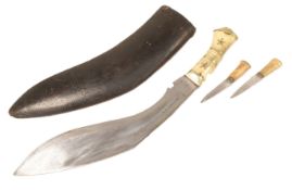 BONE HILTED NEPALESE KUKRI KNIFE