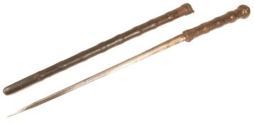 WWI FIRST WORLD WAR SWAGGER STICK WITH CONCEALED BLADE