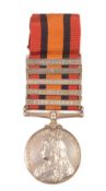 QUEENS SOUTH AFRICA BOER WAR MEDAL WITH CLASPS