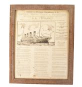 TITANIC - 1912 SOUVENIR REMEMBERANCE LEAFLET