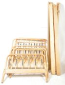 FOUR MATCHING LIGHT OAK SINGLE BED FRAMES