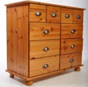 CONTEMPORARY PINE APOTHECARY STYLE CHEST OF DRAWERS