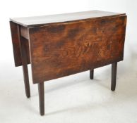 19TH CENTURY GEORGE III MAHOGANY DROP LEAF - GATE LEG DINING TABLE