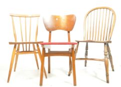 GROUP OF THREE HARLEQUIN DINING CHAIRS