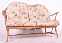 ERCOL - MID CENTURY BEECH & ELM SETTEE
