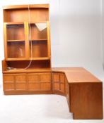 NATHAN FURNITURE - COLLECTION MID CENTURY SQUARES PATTERN MODULAR WALL SYSTEM