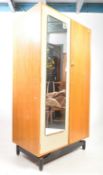 G PLAN - LIBRENZA RANGE - VINTAGE MID CENTURY TEAK WARDROBE ON EBONISED LEGS