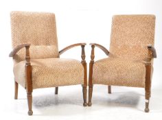 PAIR OF EARLY 20TH CENTURY ART DECO ARMCHAIRS