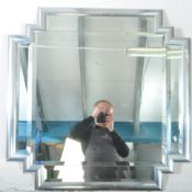 CONTEMPORARY ART DECO STYLE WALL MIRROR