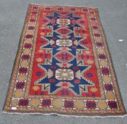 EARLY 20TH CENTURY KAZAK WOOLLEN FLOOR CARPET RUG