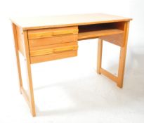 SCHREIBER FURNITURE - MID CENTURY TEAK WOOD WRITING TABLE DESK