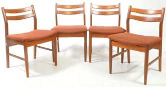 BRITISH MODERN DESIGN - SET OF FOUR TEAK DINING CHAIRS