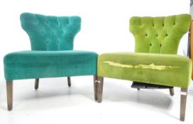 PAIR OF CONTEMPORARY ART DECO OVERSIZED BEDROOM CHAIRS