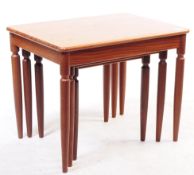 MID CENTURY TEAK NEST OF THREE TABLES
