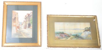 TWO 20TH CENTURY WATERCOLOUR PAINTINGS