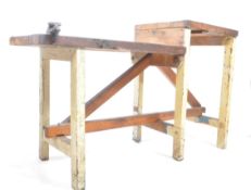 20TH CENTURY INDUSTRIAL TWO TIER WORKBENCH