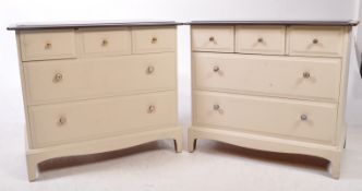 STAG - PAIR OF UPCYCLED MINSTREL RANGE CHEST OF DRAWERS