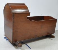 VICTORIAN LATE 19TH CENTURY MAHOGANY CHILDS BABY ROCKING CRADLE