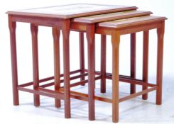 DANISH MODERN DESIGN - VINTAGE 20TH CENTURY TILE TOP NEST OF TABLES