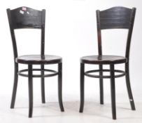 PAIR OF 20TH CENTURY THONET STYLE CAFE DINING CHAIRS