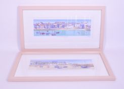 PAIR OF CONTEMPORARY ST IVES PAINTING PRINTS