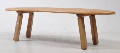 20TH CENTURY LIMED ELM COFFEE TABLE