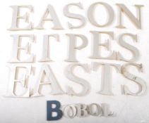 BRITISH MODERN DESIGN - COLLECTION OF INDUSTRIAL CAST METAL SHOP LETTERS SIGN