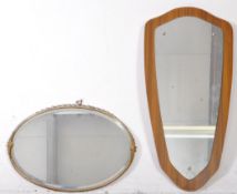 TWO 20TH CENTURY WALL MIRRORS