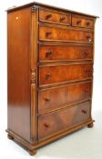 AMERICAN FEDERAL STYLE WALNUT TALLBOY CHEST OF DRAWERS