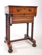 VICTORIAN LADIES WALNUT WORK TABLE