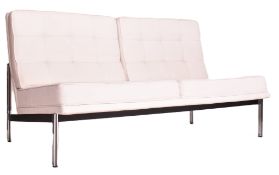 FLORENCE KNOLL - KNOLL INTERNATIONAL - DESIGNER TWO-SEATER SOFA