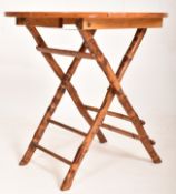 VINTAGE MID CENTURY BAMBOO AND RATTAN FOLDING TABLE