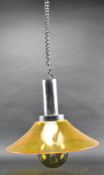 ITALIAN MID CENTURY CIRCA 1970S PERSPEX & CHROME RISE AND FALL CEILING LIGHT