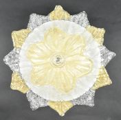 BELIEVED BAROVIER & TOSO MURANO MID CENTURY FROSTED GLASS CEILING LIGHT